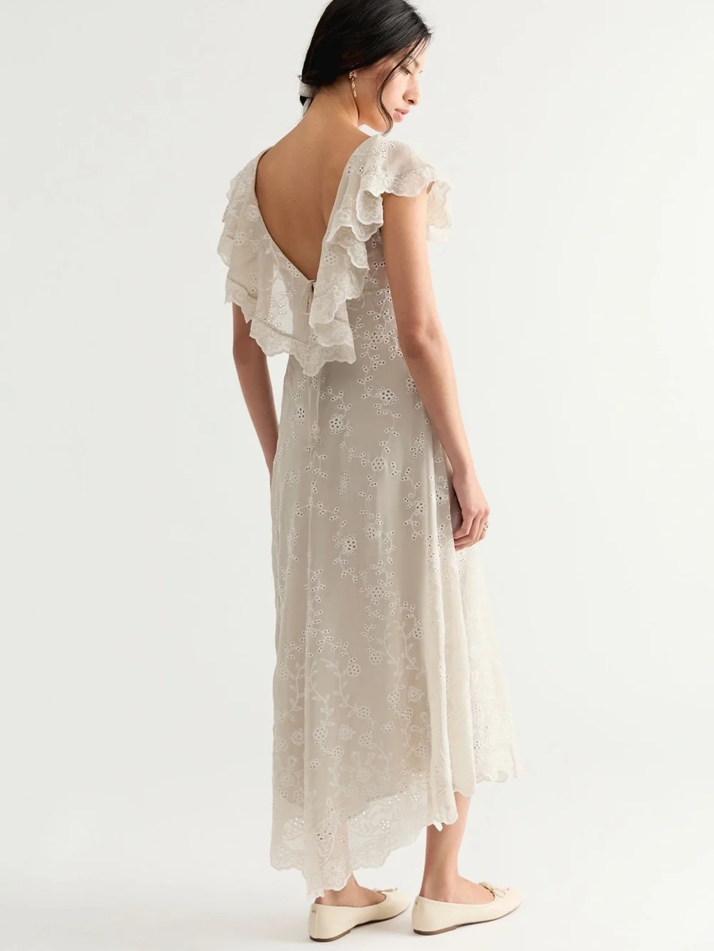NWT Free People Lovely Lovely Midi Dress - Tofu Ivory MSRP $248 CURRENT
